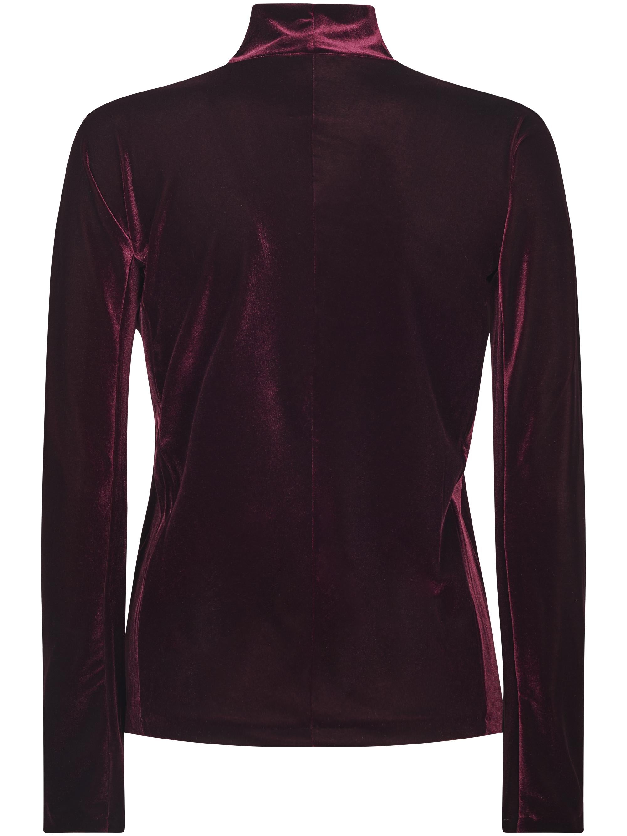 STRETCH VELVET TURTLENECK T-SHIRT